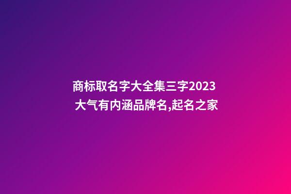 商标取名字大全集三字2023 大气有内涵品牌名,起名之家-第1张-商标起名-玄机派